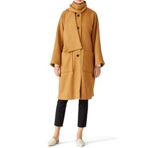 TORY BURCH Brown Wool Twill Camel Chelsea Coat US 0
